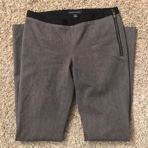 Banana Republic Grey With Black Waistband Stretch Pants Sz 2 EUC